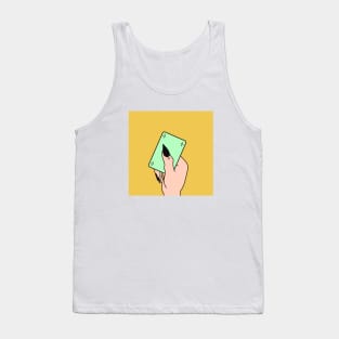 Retro Yellow Tarot Card Illustration Tank Top